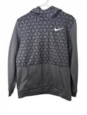 Nike NSW Mens Thermafit Logo Pullover Hoodie Gray Black - M